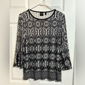 Rafaella Black and White Top - M